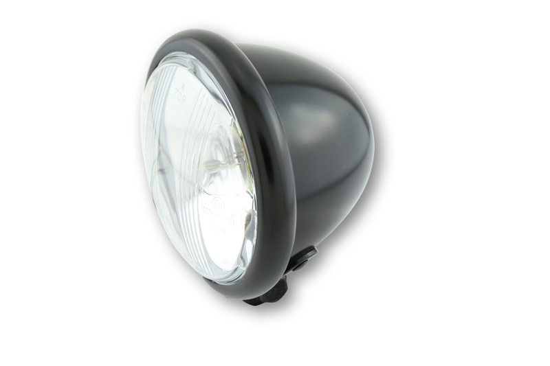 HIGHSIDER smart 4 1/2 pouces Phare Bates Style noir E-approuvé (1pc)