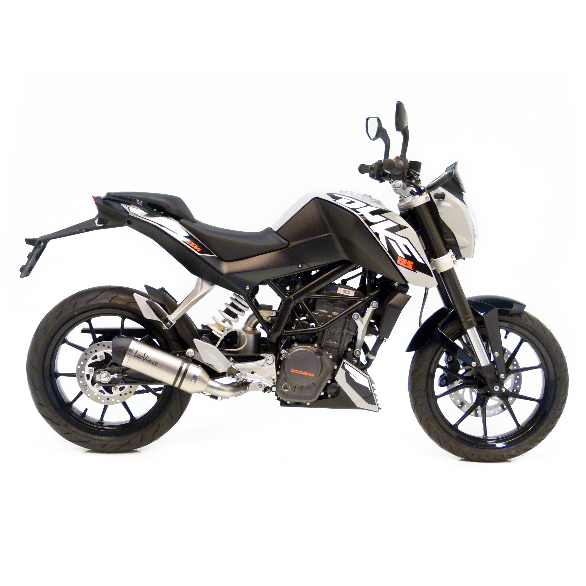LeoVince système d?èchappement SBK LV One, acier inoxydable, Slip On pour KTM Duke 125 / 200