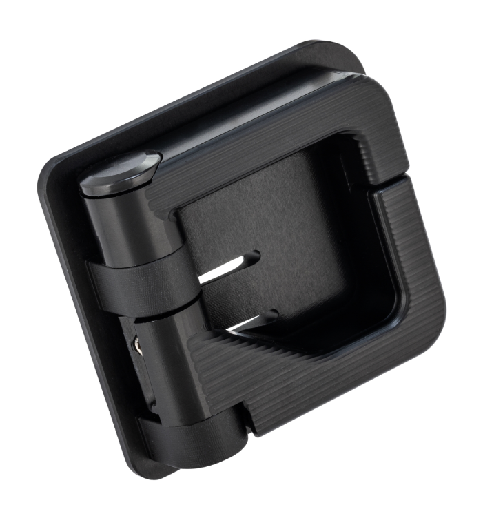 Bagagehaak voor Vespa GTS/GTS Super 125/300cc (`22-), aluminium, zwart mat geanodiseerd