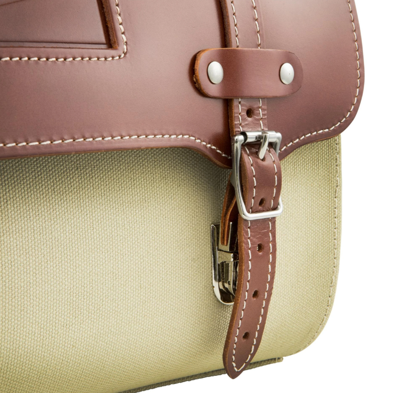 Valise en cuir "Classic" pour Vespa, cuir/canvas
