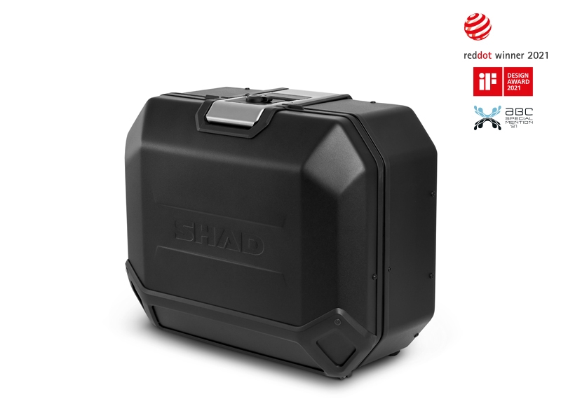 Shad side case Terra TR36, left, aluminum black, 36 l