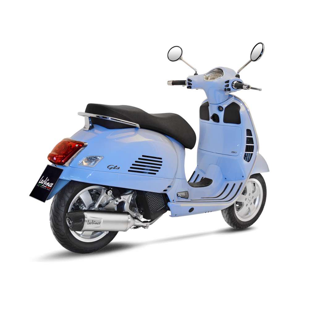 LeoVince système complet SBK Nero pour Vespa GTS 125 /150, acier inoxydable, slip on, ABE, Euro4