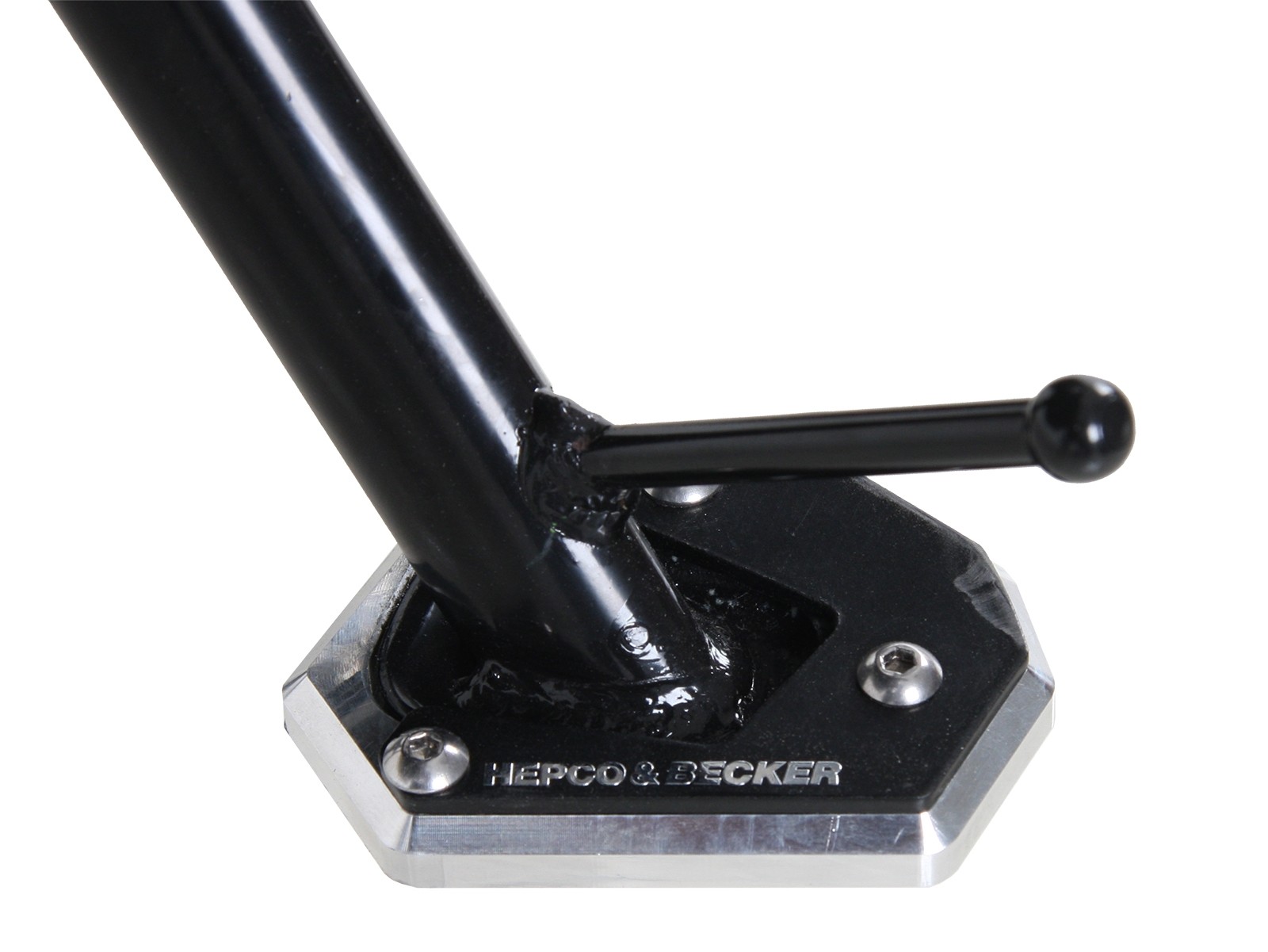 Zijstandaardplaat zilver zwart voor Honda CB 500 F (19-23) Hepco & Becker