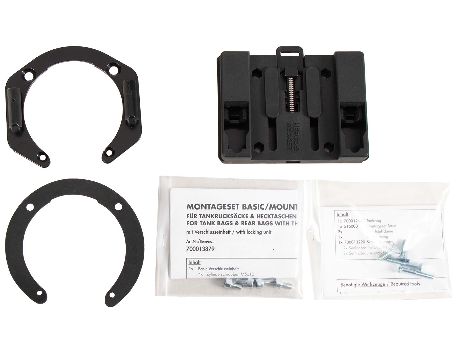Anneau de réservoir Basic avec unité de fermeture de la sacoche de réservoir pour Honda CBF 500 (04-08) Hepco & Becker