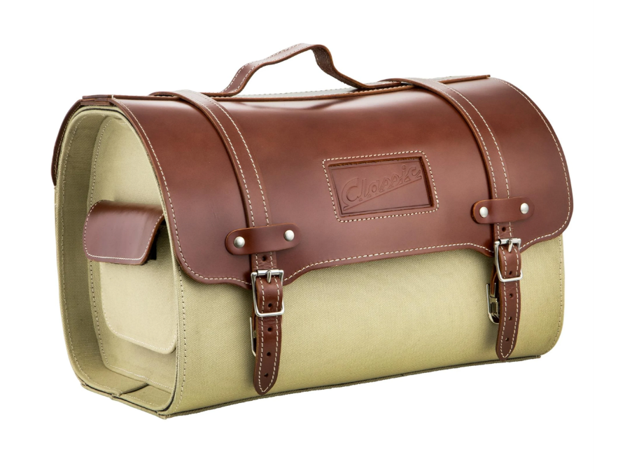 Lederkoffer "Classic" für Vespa, Leder/Canvas