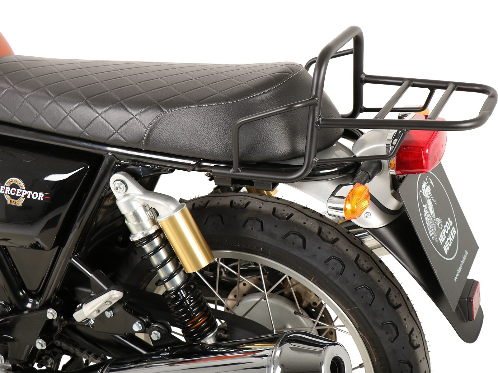 Buis bagagebrug topkofferdrager zwart voor Royal Enfield Interceptor (2018-)
