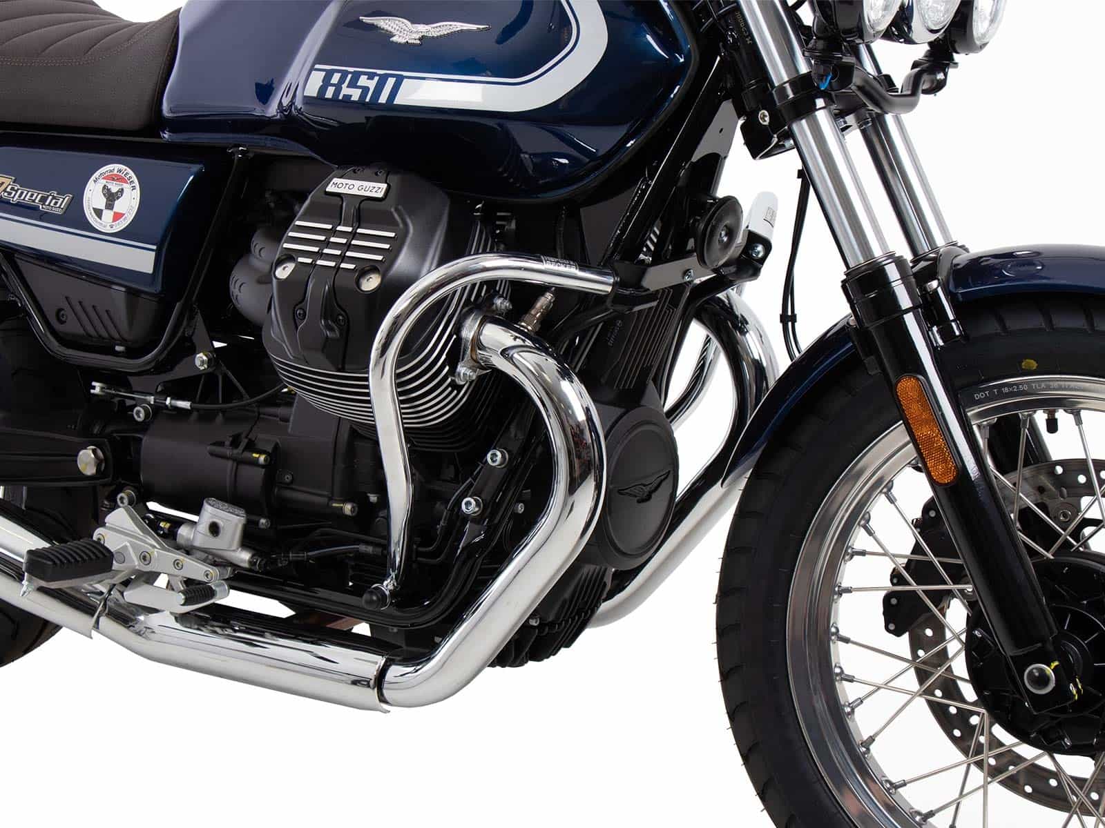 Chroom motorbeschermer voor Moto Guzzi V7 Stone Special Edition (22-) Hepco & Becker