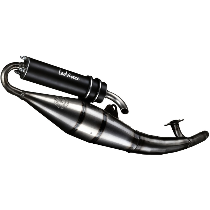 LeoVince Auspuffanlage Hand Made TT, Black Edition, Full System für Yamaha Aerox 50