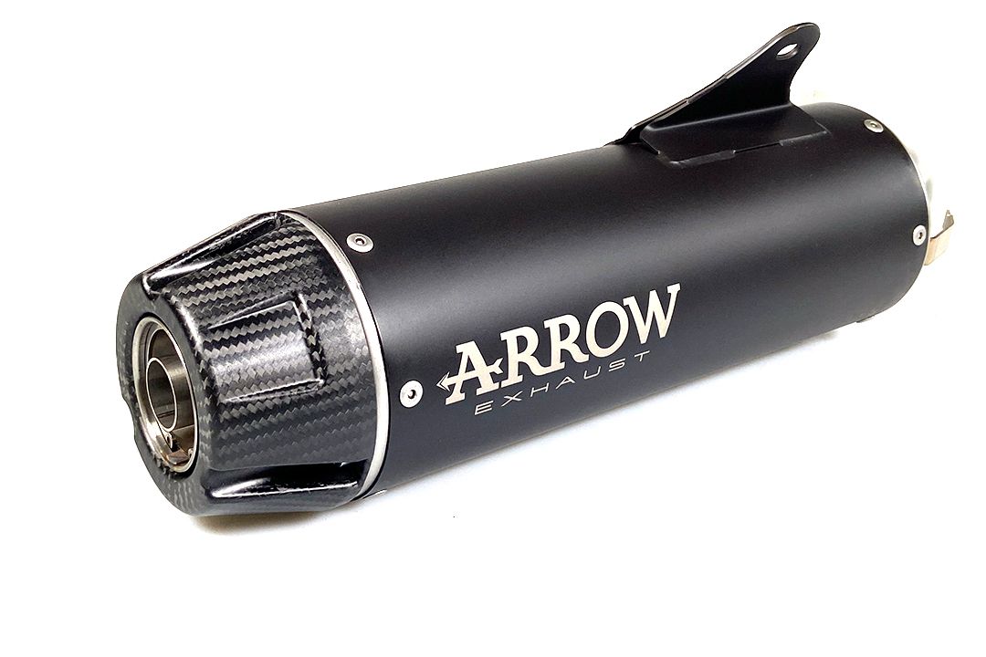 ARROW Exhaust REBEL DARK Slip-On with carbon end cap for Honda CMX 1100 Rebel (21-25)