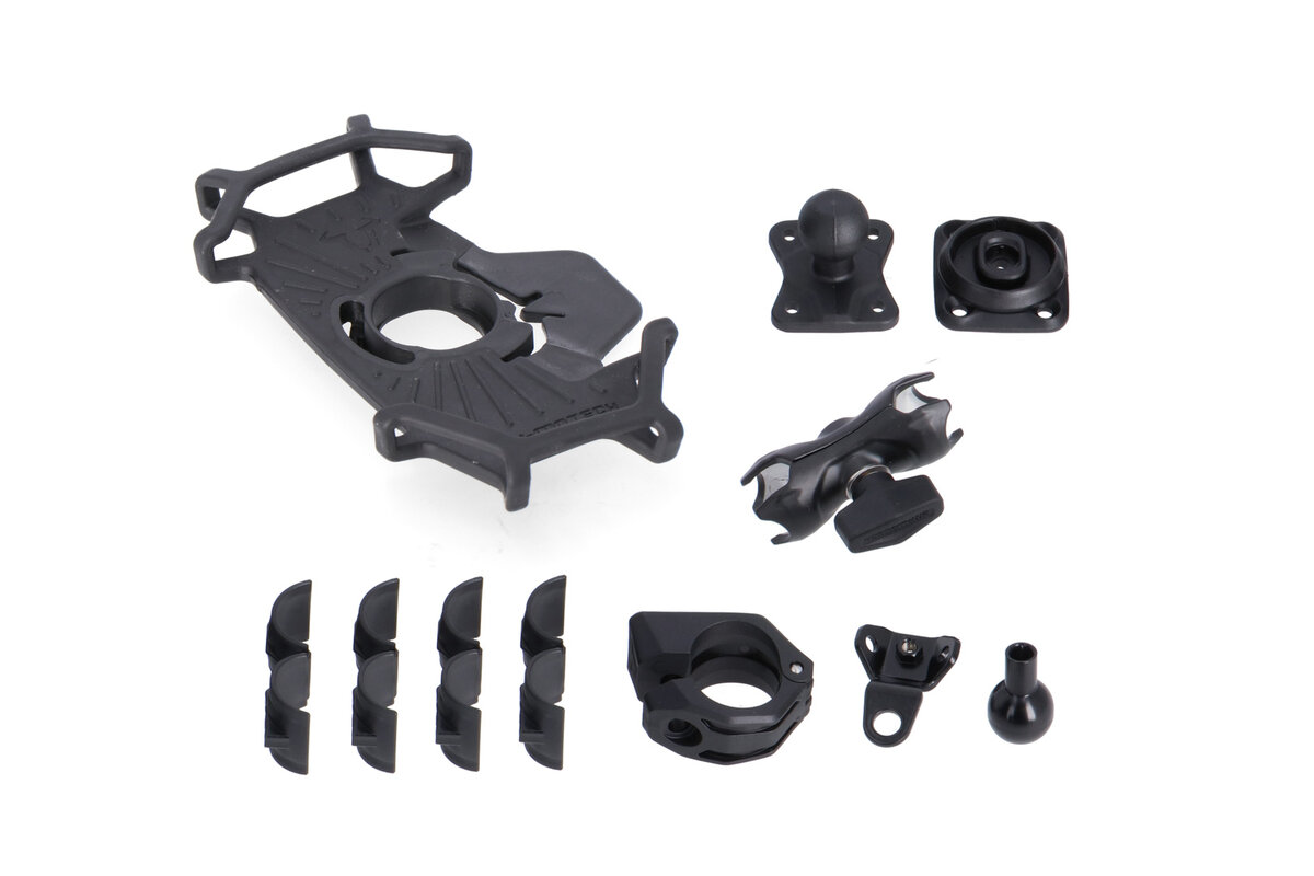 Universal Navi-Kit mit T-Lock Halter Smartphone. Inkl. 2" Klemmarm. Für Lenker/ Spiegelgewinde
