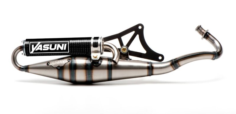 Yasuni Scooter Z Komplett Auspuff - Stahl/Carbon Look