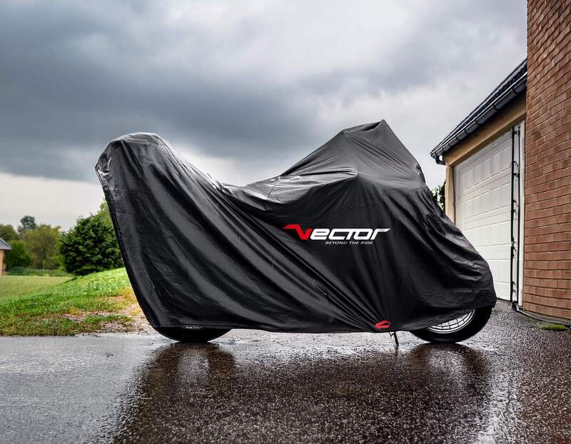 VECTOR H2O Binnen/buiten afdekzeil voor motor/scooter met topkoffer - Zwart - S