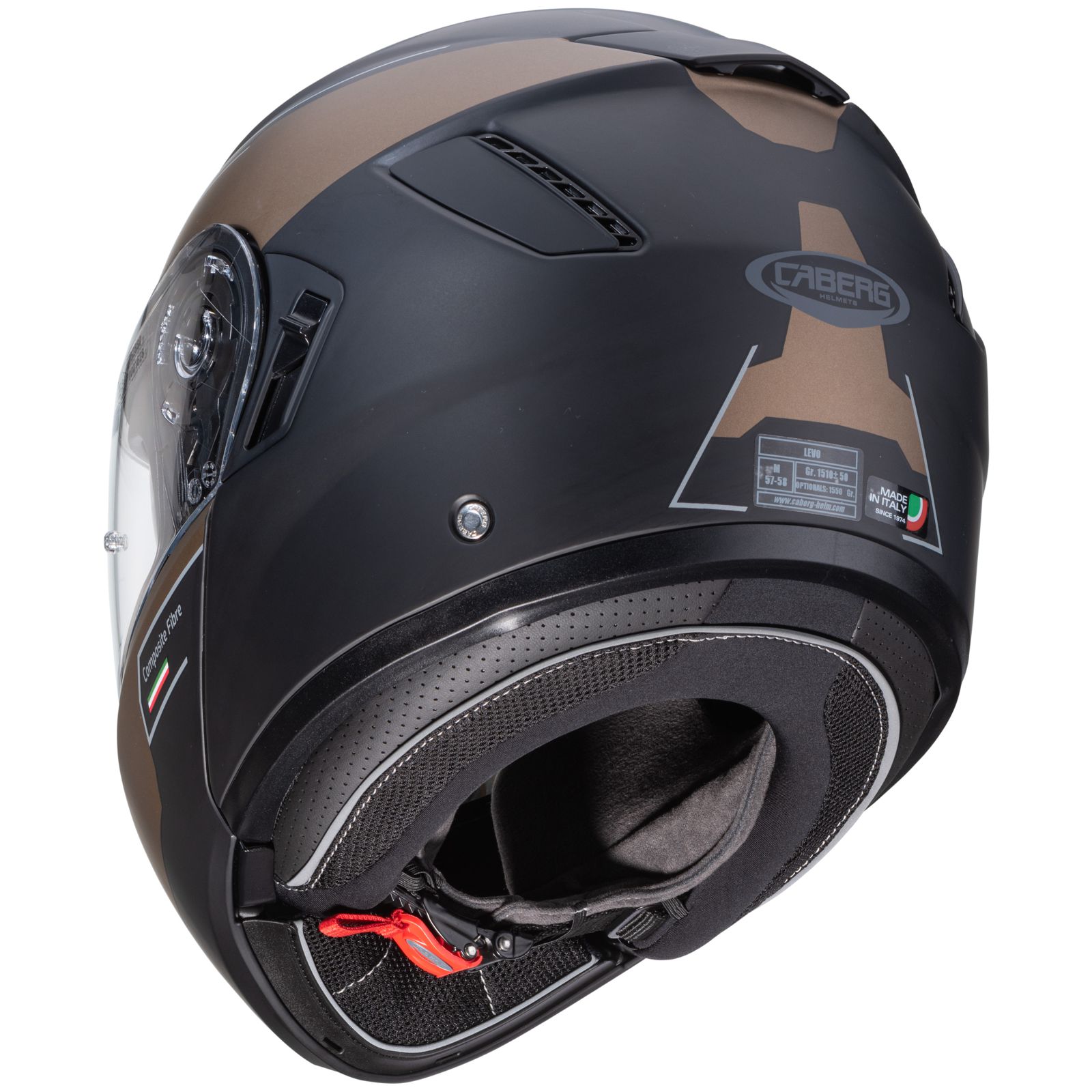 Caberg Helm Levo Prospect, mat zwart/brons