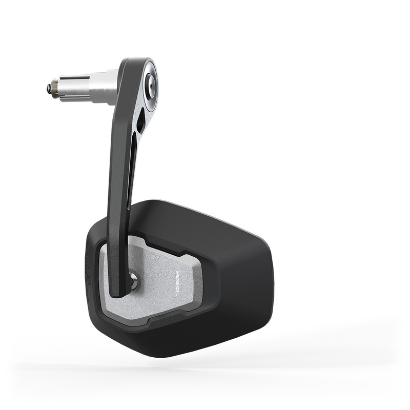 HIGHSIDER pro Lenkerendenspiegel Esagano-RS EVO Schwarz/Silber (1Stck.)